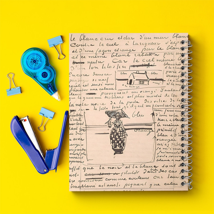 دفتر طراحی 50 برگ خندالو طرح دفتر طراحی ونسان ونگوگ (Van Gogh) کد N9372