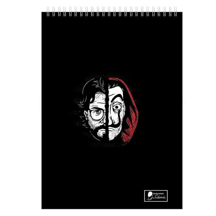 دفتر یادداشت بادکنک آبی طرح سریال خانه کاغذی مدل Money Heist 1
