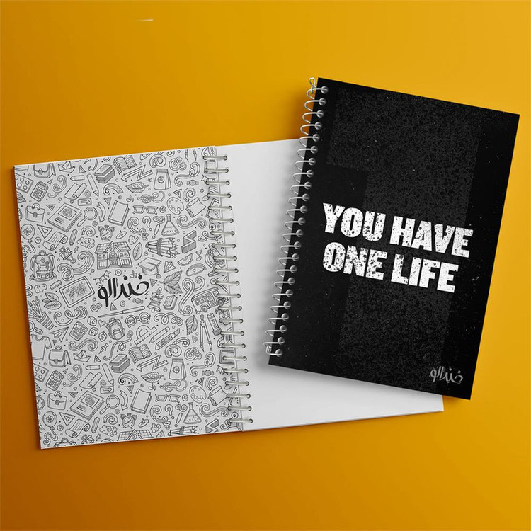 دفتر بولت ژورنال 50 برگ خندالو طرح You Have One Life کد 10039