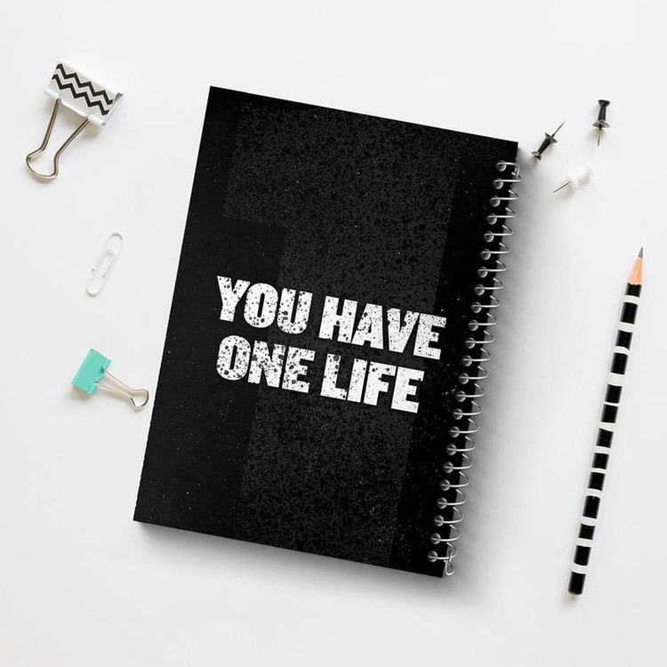 دفتر بولت ژورنال 50 برگ خندالو طرح You Have One Life کد 10039