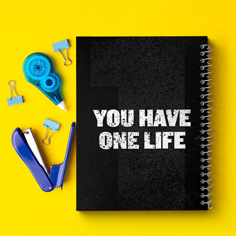 دفتر بولت ژورنال 50 برگ خندالو طرح You Have One Life کد 10039