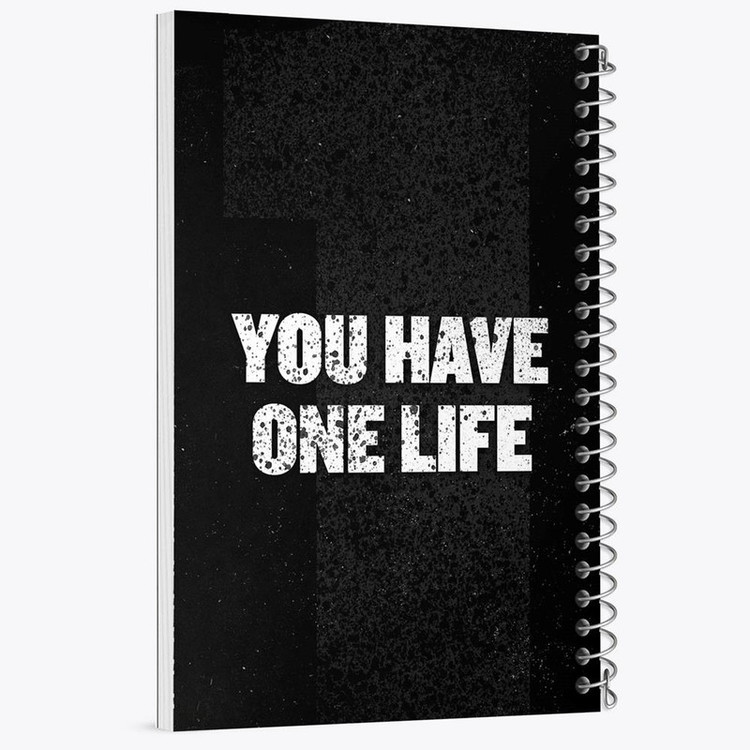 دفتر بولت ژورنال 50 برگ خندالو طرح You Have One Life کد 10039