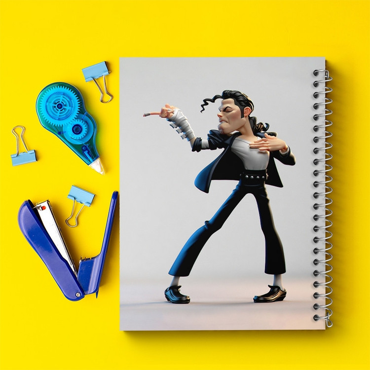 دفتر طراحی 50 برگ خندالو طرح مایکل جکسون (Michael Jackson) کد F397