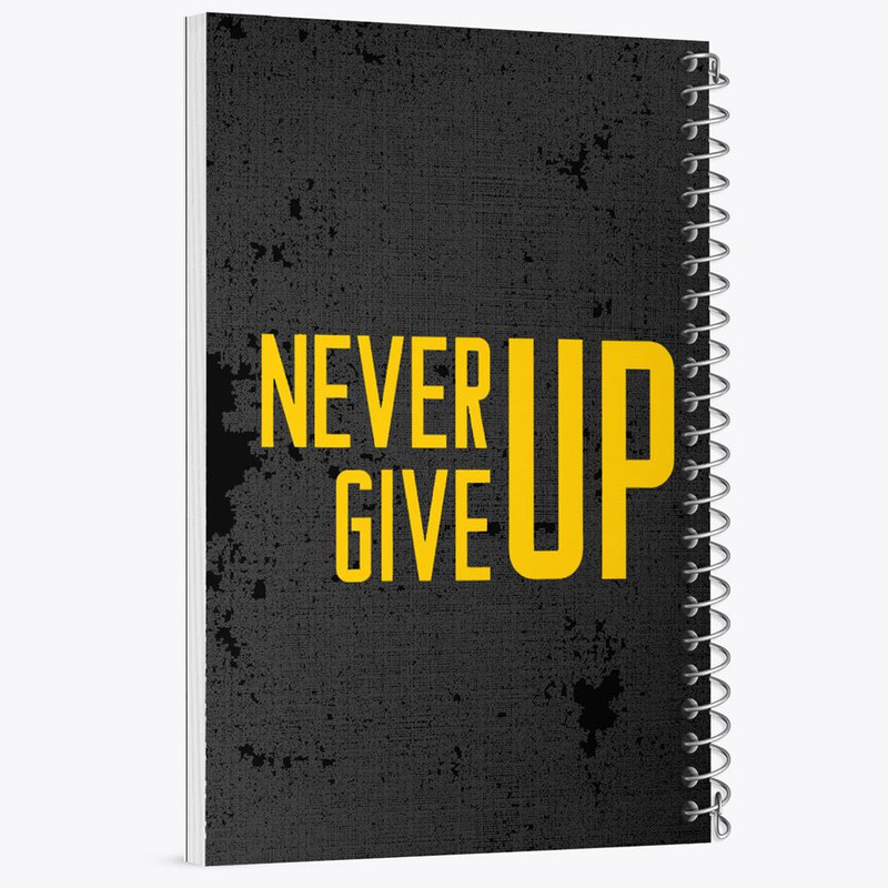 دفتر بولت ژورنال 50 برگ خندالو طرح Never Give Up کد 10040
