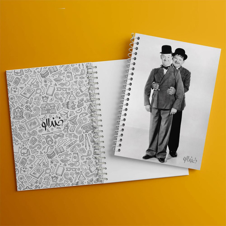 دفتر بولت ژورنال 50 برگ خندالو طرح لورل و هاردی Laurel and Hardy کد 10053