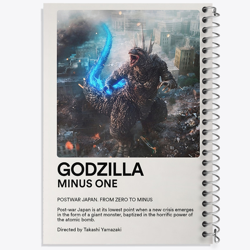 دفتر طراحی 50 برگ خندالو طرح گودزیلا (Godzilla Minus One) کد F13420