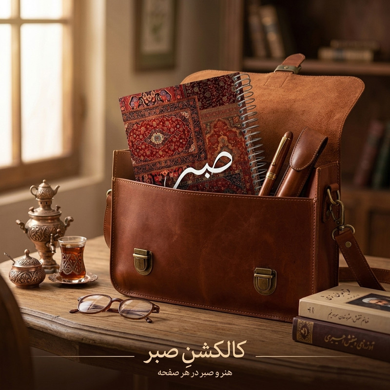 دفتر یادداشت 80 برگ سیمی نوتیوا طرح فرش صبر کد n265