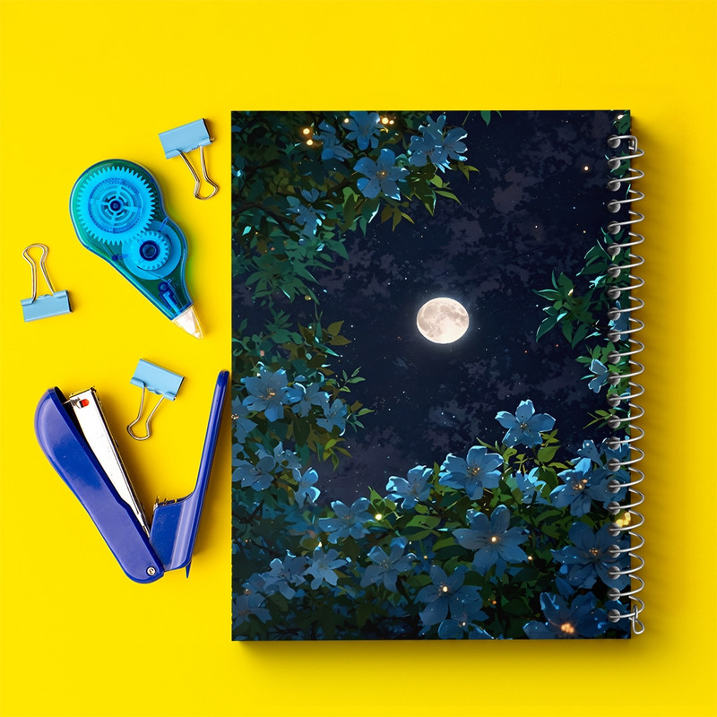 دفتر طراحی 50 برگ خندالو طرح ماه (Moon) کد F9177