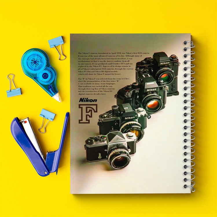 دفتر طراحی 50 برگ خندالو طرح دوربین عکاسی نیکون (Nikon) کد F14142