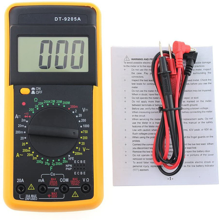 مولتی متر مدل DT9205A کد 9800