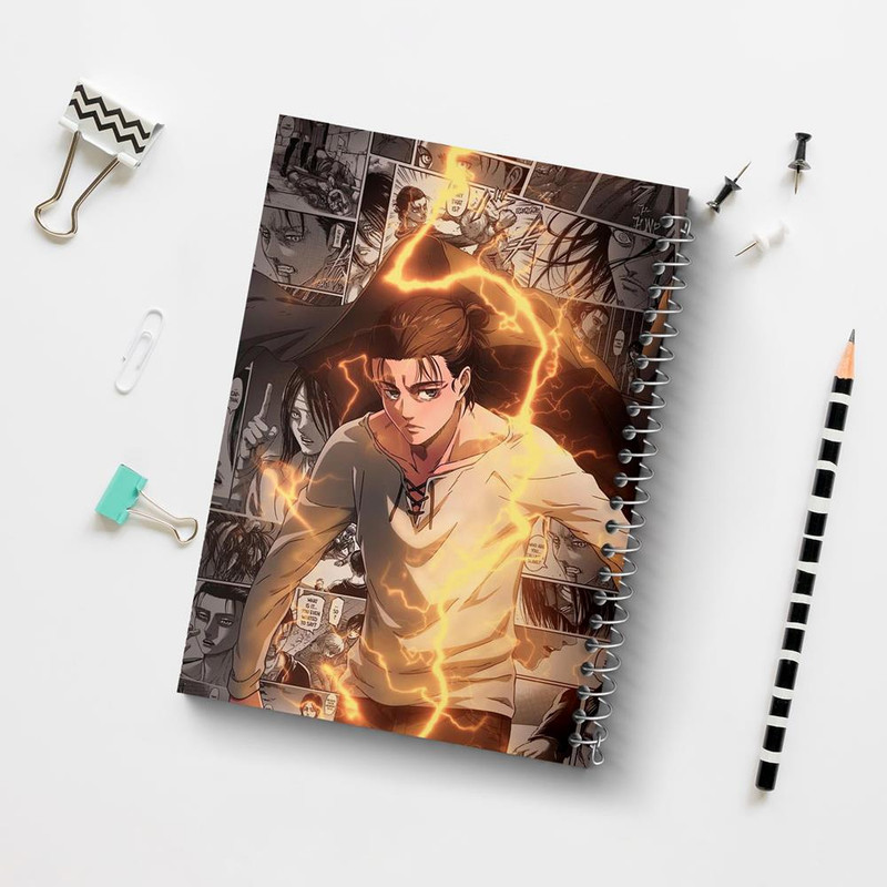 دفتر بولت ژورنال 50 برگ خندالو طرح ارن یگر انیمه اتک آن تایتان Attack on Titan کد 10999