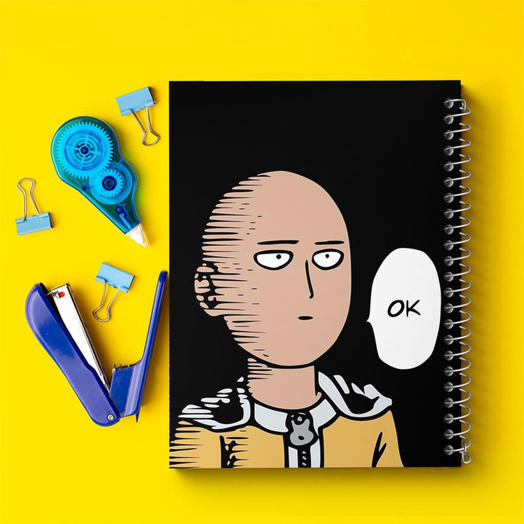 دفتر بولت ژورنال 50 برگ خندالو طرح سایتاما انیمه مرد تک مشتی One Punch Man کد 10520