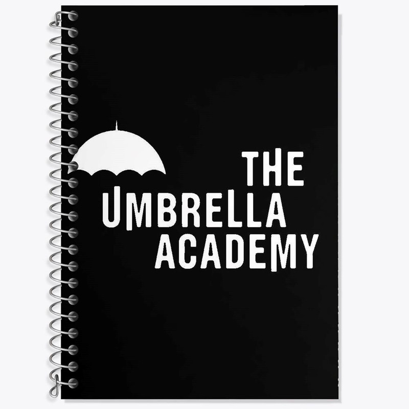 دفتر زبان 50 برگ خندالو مدل سه خط طرح سریال آکادمی آمبرلا The Umberella Academy کد 28549