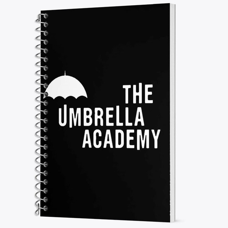 دفتر زبان 50 برگ خندالو مدل سه خط طرح سریال آکادمی آمبرلا The Umberella Academy کد 28549