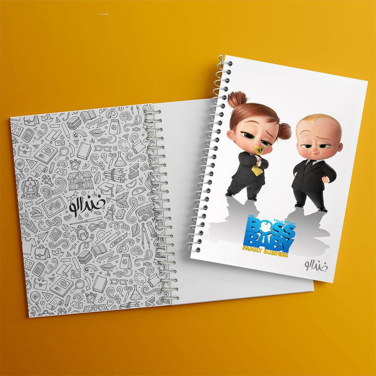 دفتر بولت ژورنال 50 برگ خندالو طرح بچه رئیس Boss Baby کد 10326