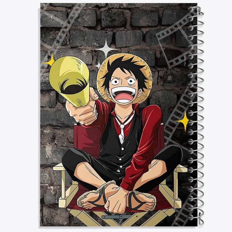 دفتر بولت ژورنال 50 برگ خندالو طرح لوفی انیمه وان پیس One Piece کد 10535
