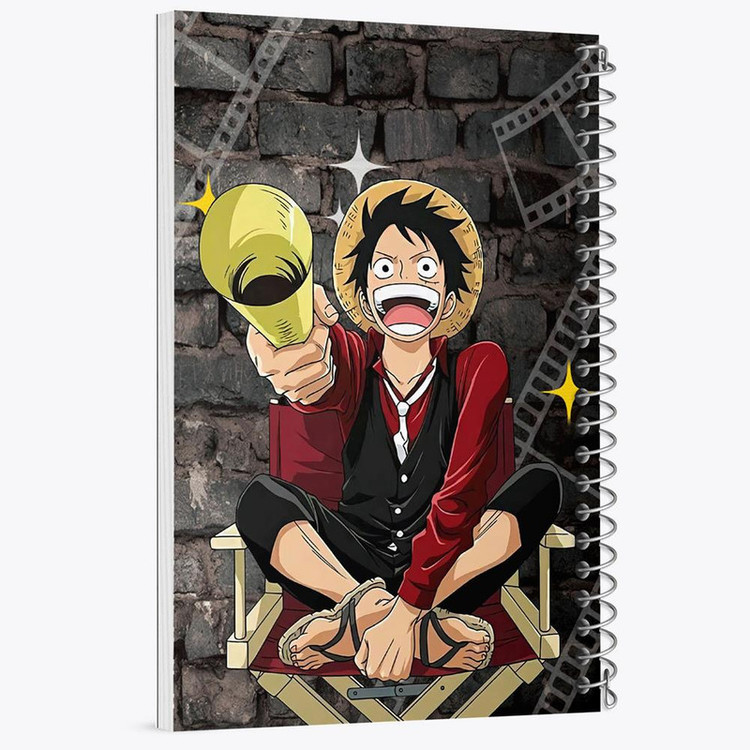 دفتر بولت ژورنال 50 برگ خندالو طرح لوفی انیمه وان پیس One Piece کد 10535