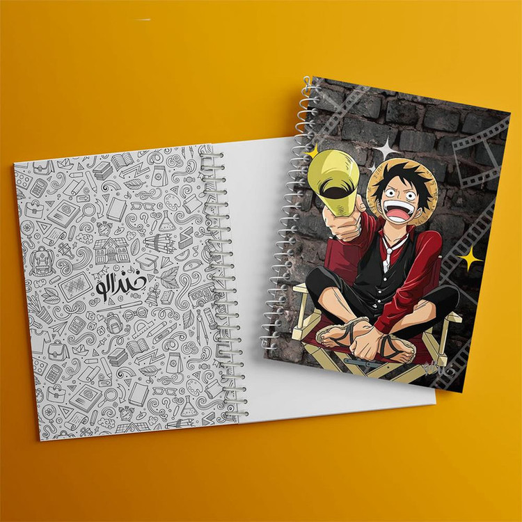 دفتر بولت ژورنال 50 برگ خندالو طرح لوفی انیمه وان پیس One Piece کد 10535