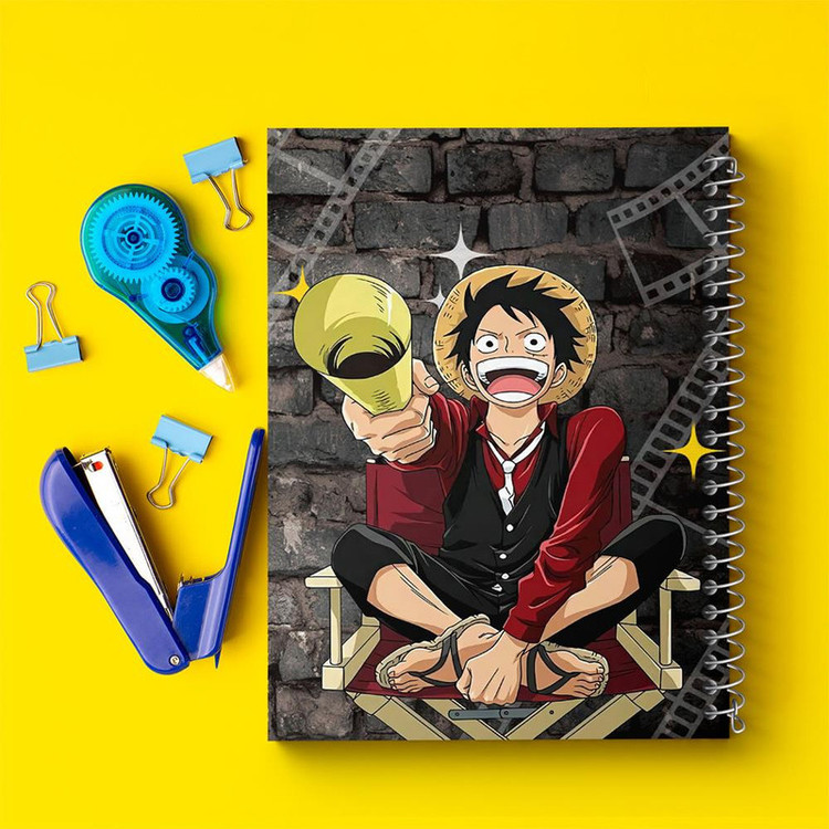 دفتر بولت ژورنال 50 برگ خندالو طرح لوفی انیمه وان پیس One Piece کد 10535