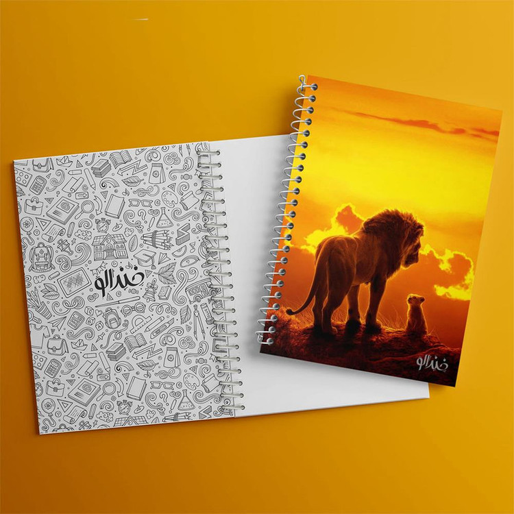 دفتر بولت ژورنال 50 برگ خندالو طرح شیرشاه Lion King کد 10706