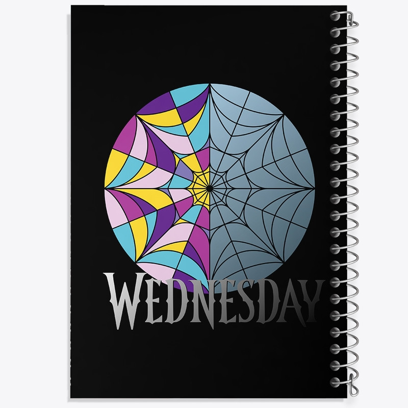 دفتر طراحی 50 برگ خندالو طرح ونزدی (Wednesday) کد F2738