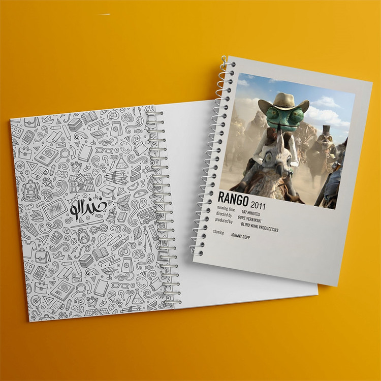 دفتر طراحی 50 برگ خندالو طرح رنگو (Rango) کد F13258