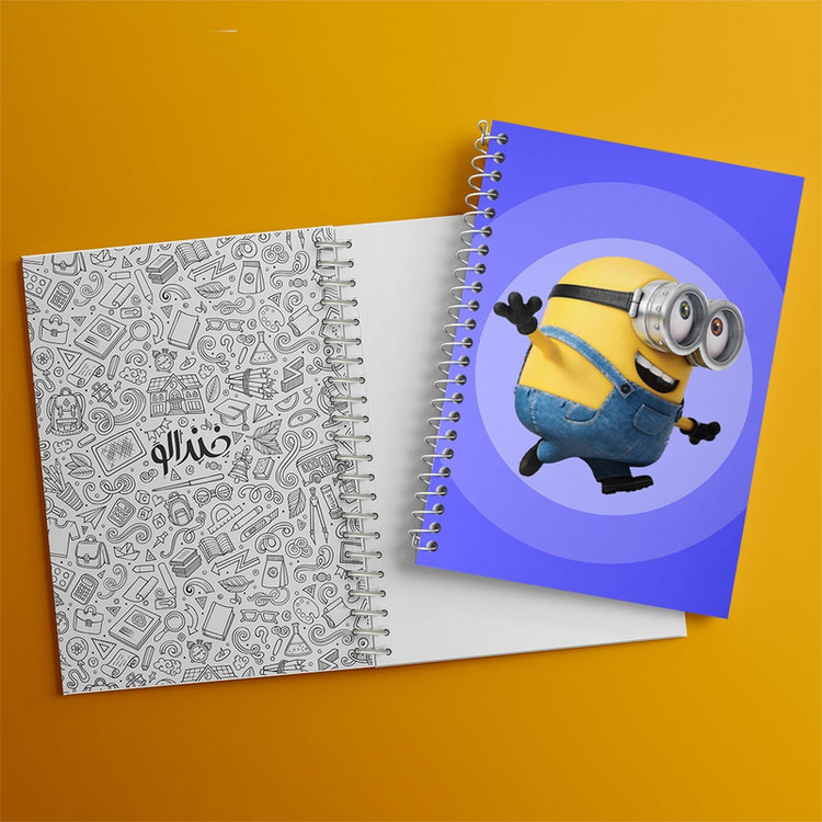 دفتر طراحی 50 برگ خندالو طرح مینیون Minions کد 2442