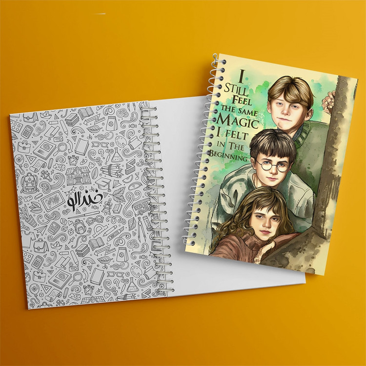 دفتر طراحی 50 برگ خندالو طرح هری پاتر (Harry Potter) کد F11745
