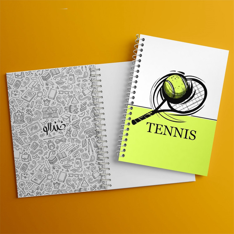 دفتر طراحی 50 برگ خندالو طرح تنیس Tennis کد 26614