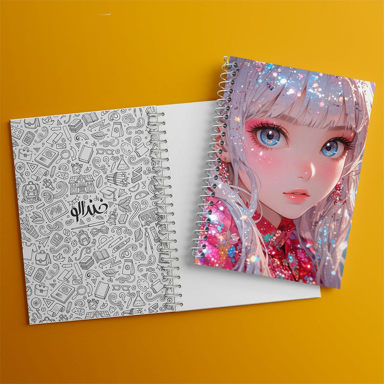 دفتر طراحی 50 برگ خندالو طرح دخترانه کد F3124