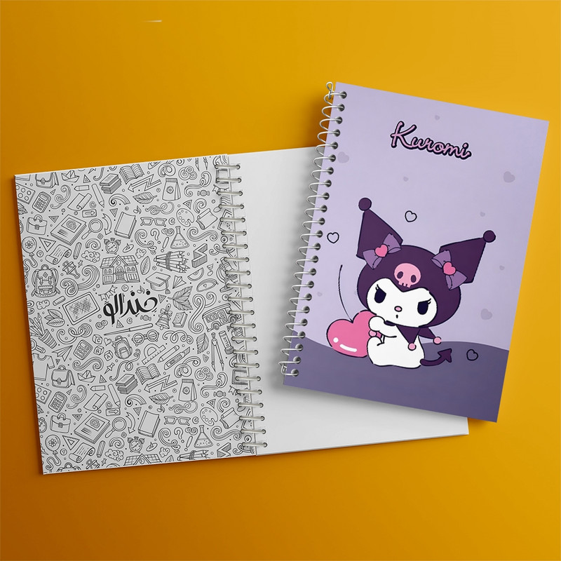 دفتر طراحی 50 برگ خندالو طرح کرومی (Kuromi) کد N4215