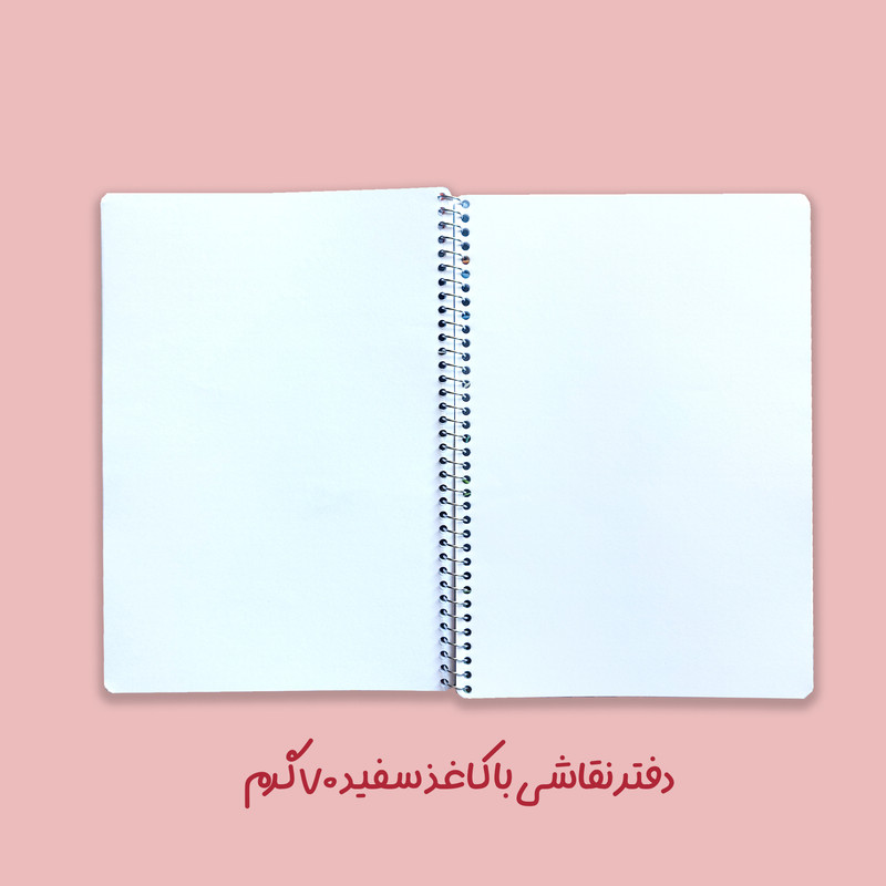 دفتر نقاشی 50 برگ پردیس مدل کارتونی طرح درون و بیرون بسته 2 عددی