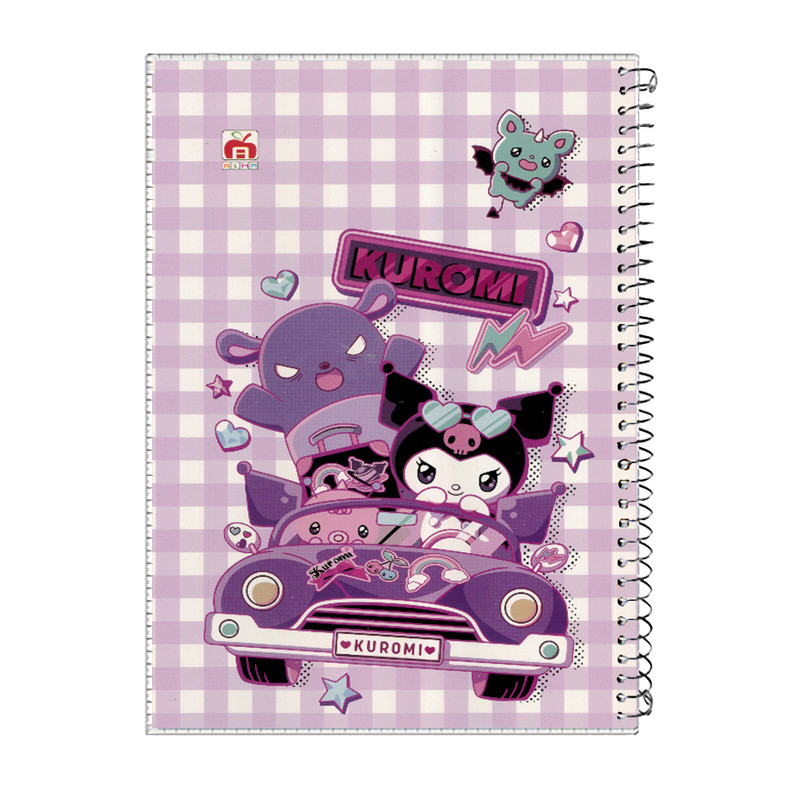 دفتر مشق 80 برگ آلما طرح KUROMI مدل طلقی کد 7813