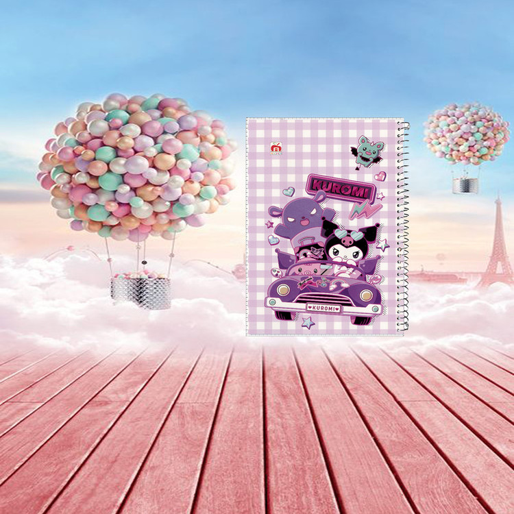 دفتر مشق 80 برگ آلما طرح KUROMI مدل طلقی کد 7813
