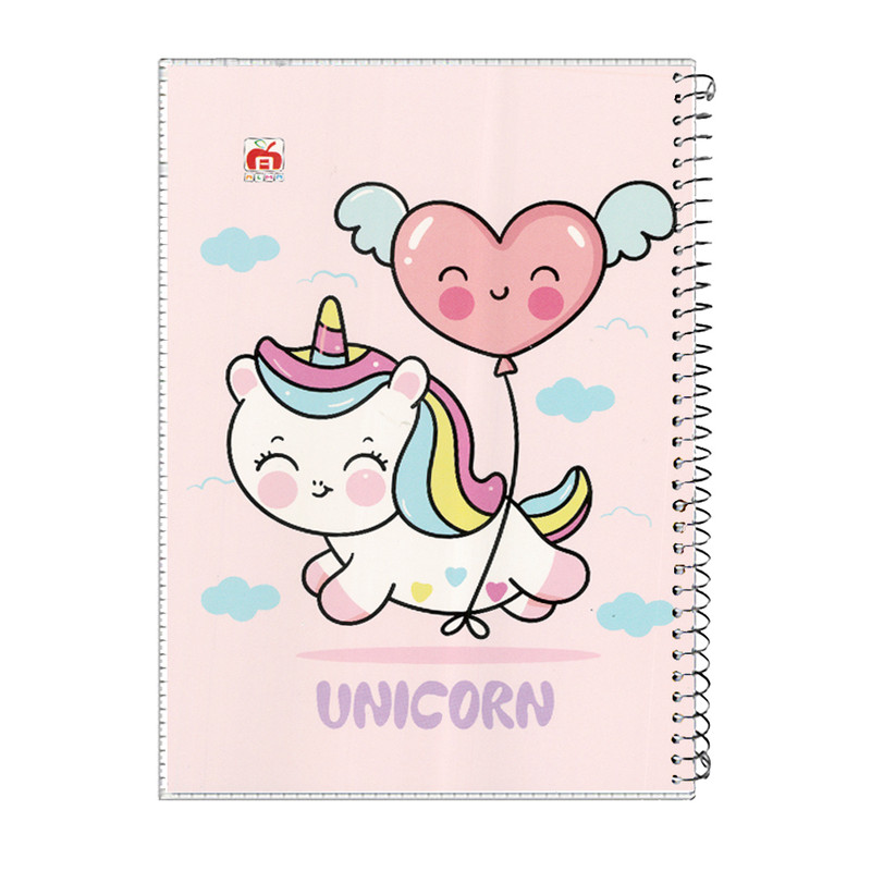 دفتر مشق 80 برگ آلما طرح UNICORN مدل طلقی کد 7813