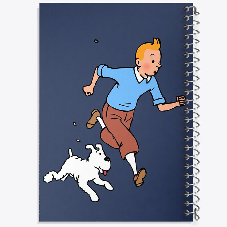 دفتر طراحی 50 برگ خندالو طرح تن تن (Tintin) کد F964
