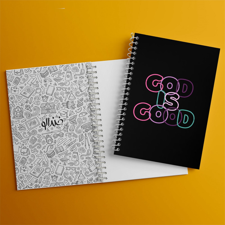 دفتر طراحی 50 برگ خندالو طرح God Is Good کد F4946