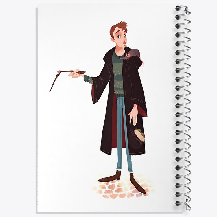 دفتر طراحی 50 برگ خندالو طرح ویزلی هری پاتر (Harry Potter) کد N2455