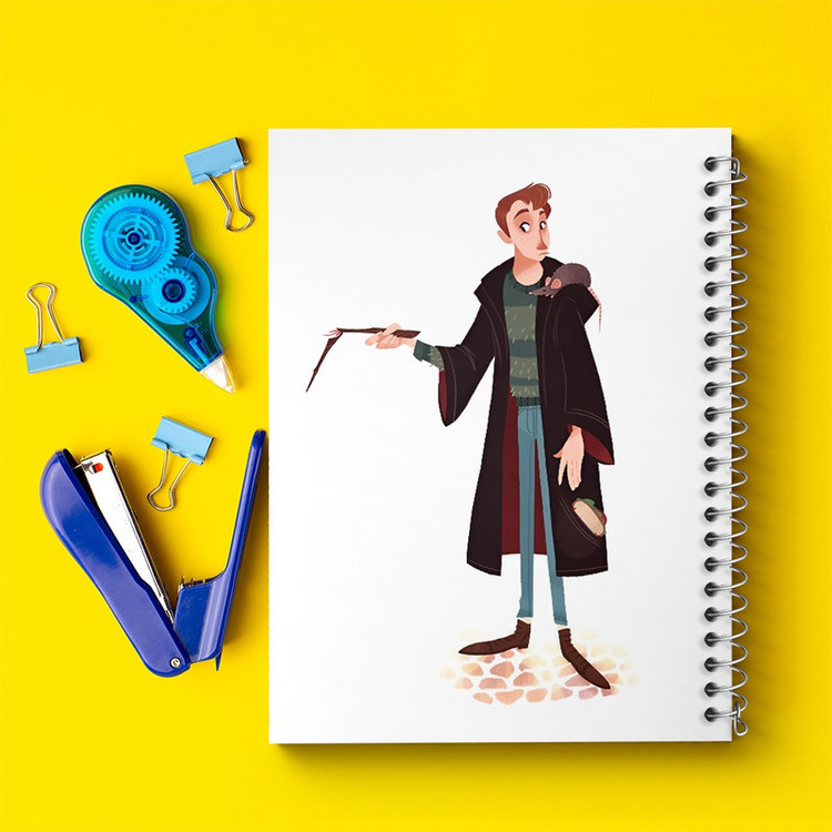 دفتر طراحی 50 برگ خندالو طرح ویزلی هری پاتر (Harry Potter) کد N2455