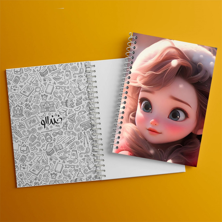 دفتر طراحی 50 برگ خندالو طرح دخترانه کد N4748