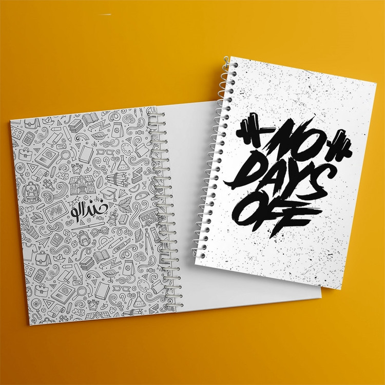 دفتر طراحی 50 برگ خندالو طرح No Days Off کد F1518