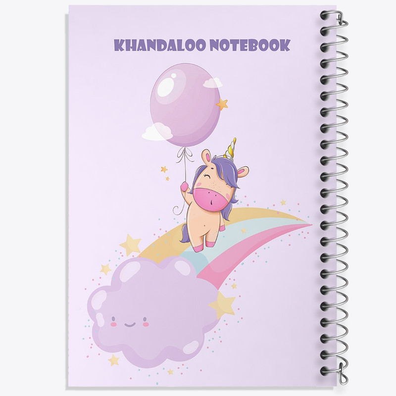 دفتر طراحی 50 برگ خندالو طرح اسب تک شاخ (Unicorn) کد N7315