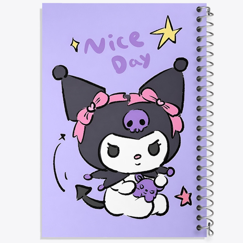 دفتر طراحی 50 برگ خندالو طرح کرومی (Kuromi) کد N4192