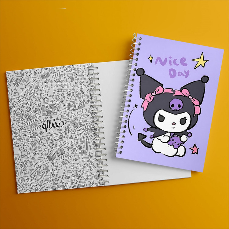 دفتر طراحی 50 برگ خندالو طرح کرومی (Kuromi) کد N4192