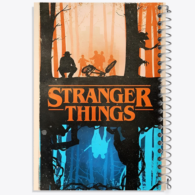 دفتر طراحی 50 برگ خندالو طرح استرنجر تینگز (Stranger Things) کد F10172