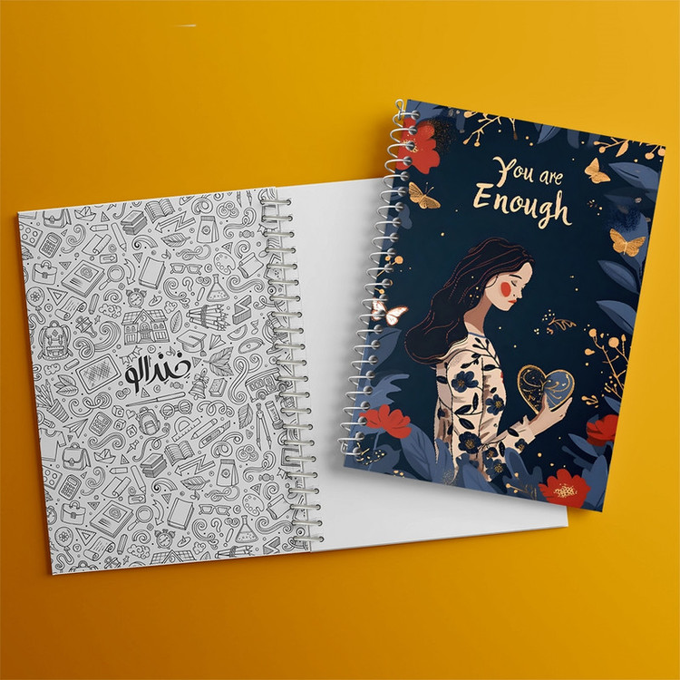 دفتر طراحی 50 برگ خندالو طرح You Are Enough کد F10560