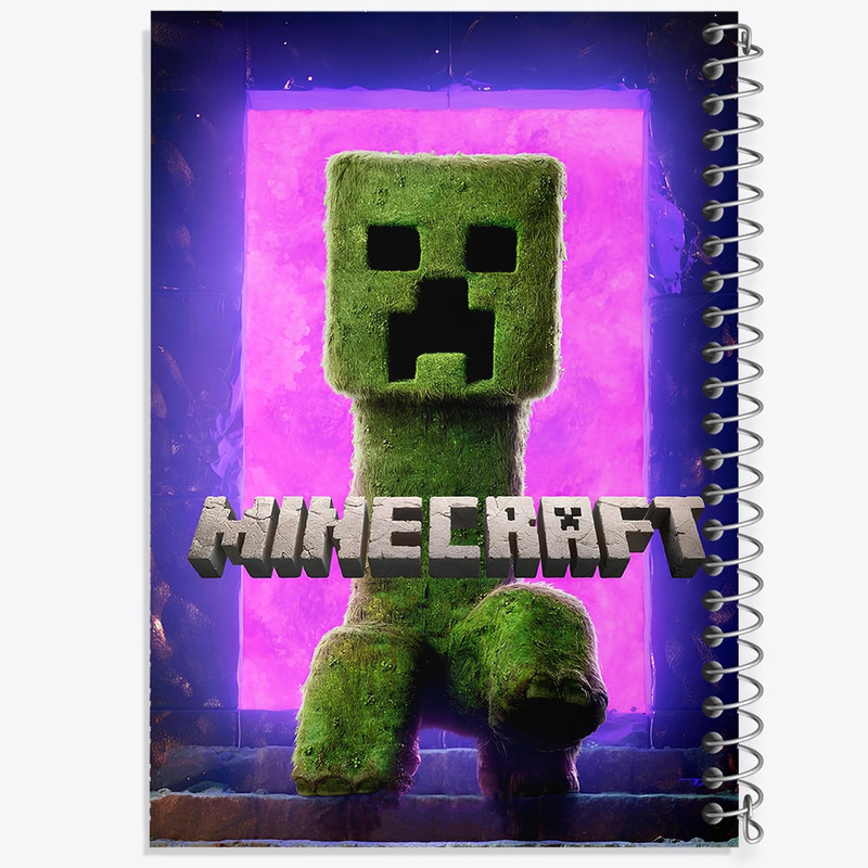 دفتر طراحی 50 برگ خندالو طرح ماینکرافت (Minecraft) کد F14383