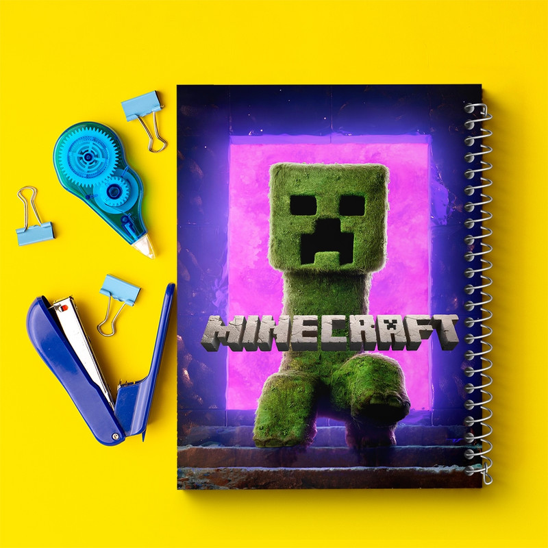 دفتر طراحی 50 برگ خندالو طرح ماینکرافت (Minecraft) کد F14383