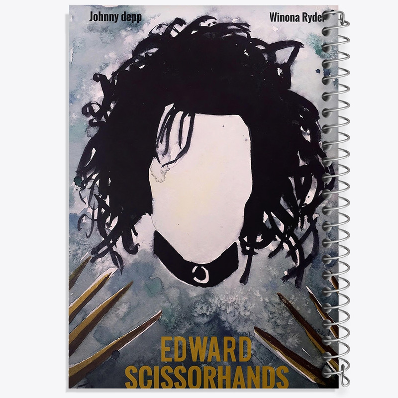 دفتر طراحی 50 برگ خندالو طرح ادوارد دست قیچی (Edward Scissorhands) کد F11339