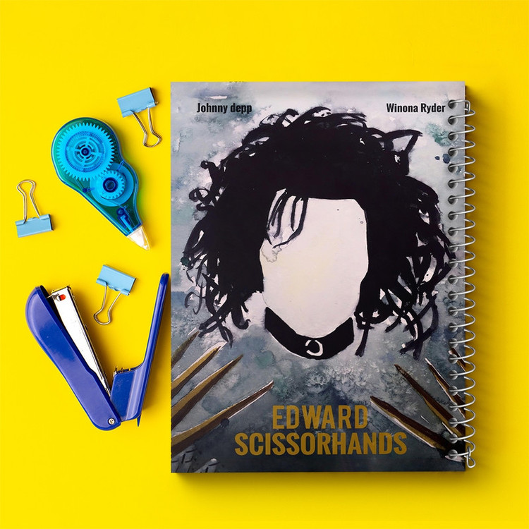 دفتر طراحی 50 برگ خندالو طرح ادوارد دست قیچی (Edward Scissorhands) کد F11339